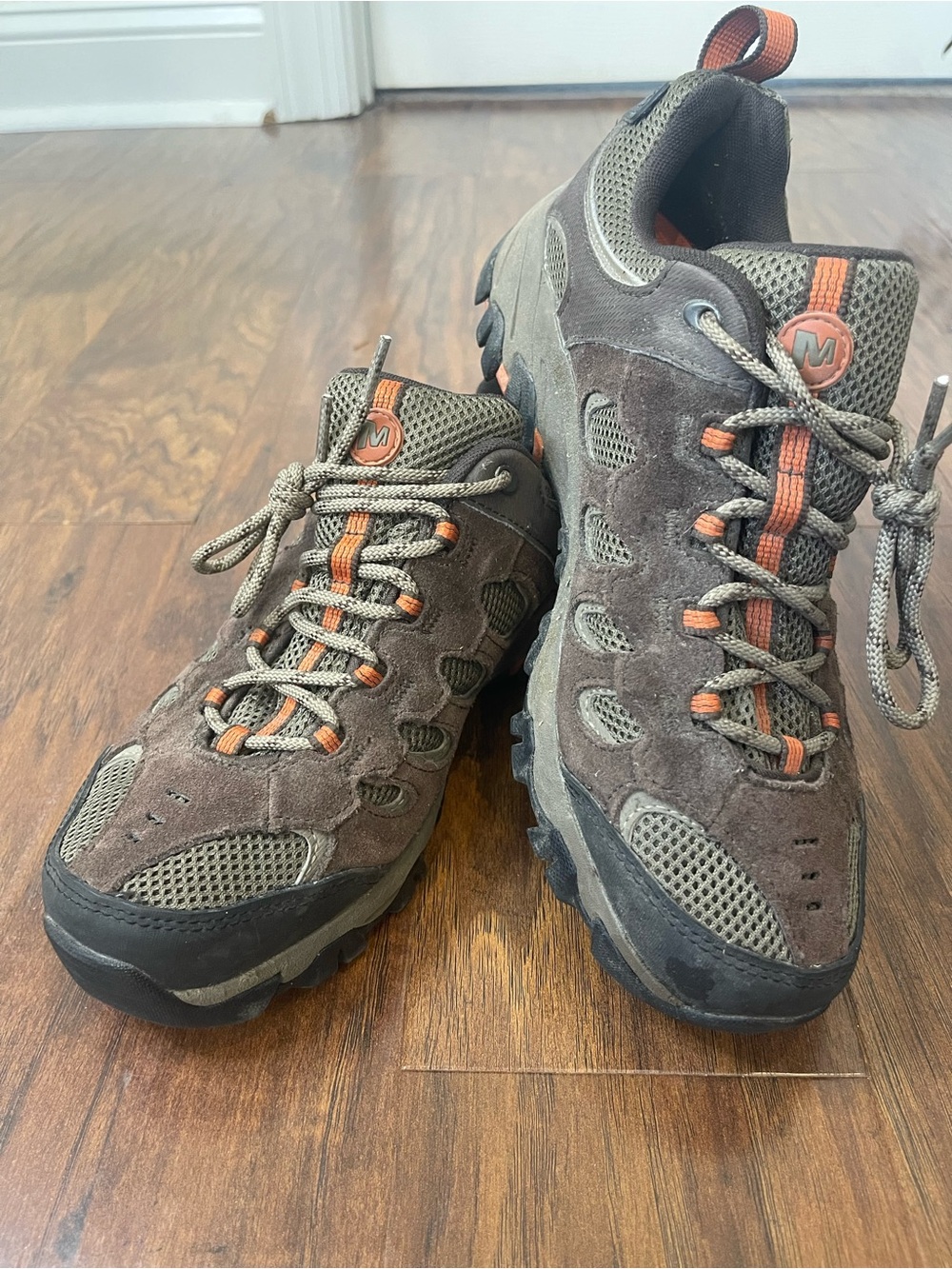 Merrell Ridgepass Low Top Hiking Shoes Espresso Potters Clay Mens Size 7